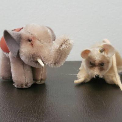 Lot 035-ER: Vintage Steiff Elephant & Mouse