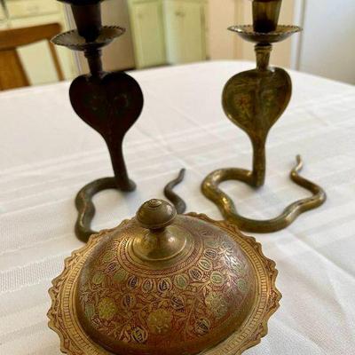 Lot 069-LR: Vintage Brass Objects