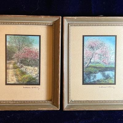 Framed prints signed by Wallace Nutting