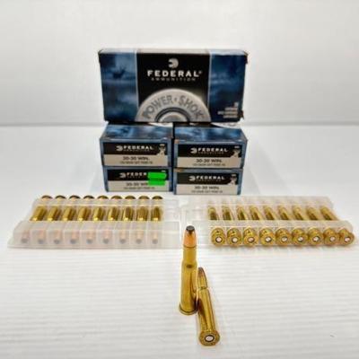 #1380 • NEW!!! (100) Rounds of Federal 30-30Win Ammo
