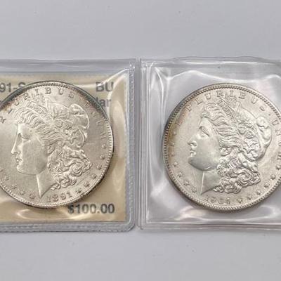 #352 • 1891-S & 1904-P Morgan Silver Dollars
