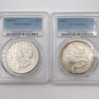 #324 • 1885-O & 1886-P Morgan Silver Dollar

