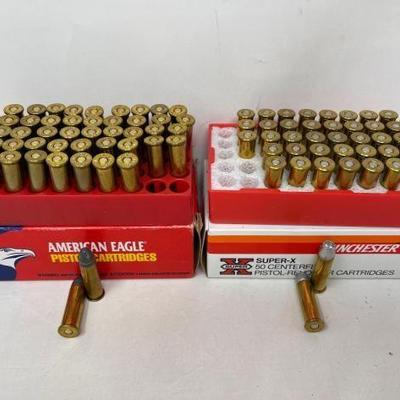 #1300 • (45) Rounds of Winchester 110 GR. Silvertip H.P. Pistol Revolver Ammo and (50) Rounds of American Eagle 158 GR. Lead Rounds
