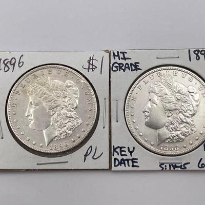 #348 • 1896-P & 1898-S Morgan Silver Dollars

