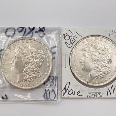 #354 • 1886-P & 1890-P Morgan Silver Dollars
