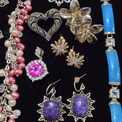 Sterling Silver Jewelry with Gemstones and Diamonds
