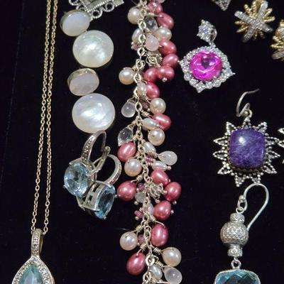 Sterling Silver Jewelry with Gemstones and Diamonds
