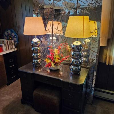 Mid Century Mirrored Room Divider