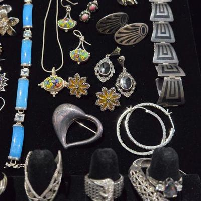 Sterling Silver Jewelry with Gemstones and Diamonds