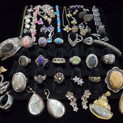Sterling Silver Jewelry with Gemstones and Diamonds