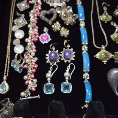 Sterling Silver Jewelry with Gemstones and Diamonds