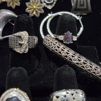 Sterling Silver Jewelry with Gemstones and Diamonds