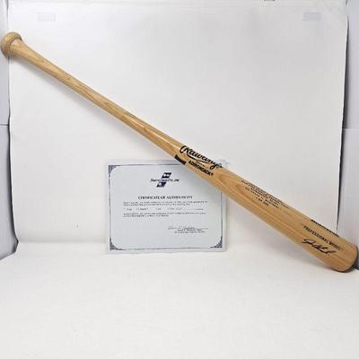 Lot #112 - Rawlings Adirondack Big Stick Baseball Bat Autographed by Joe Girardi - Colorado Rockies