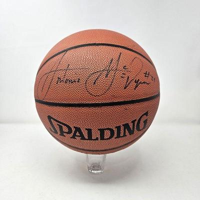 Basketball Autographed by Antonio McDyess - #24 Colorado Nuggets