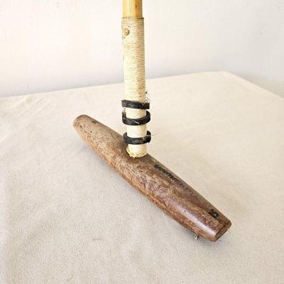  Antique Bamboo Cricket Mallet 50.5"L