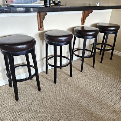  Set of Four Bar Height Bar Stools w/ 30