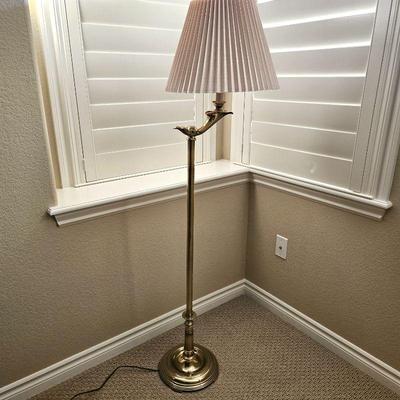 Vintage Stiffel Brass Candlestick Floor Lamp - Hollywood Regency - Footed Base