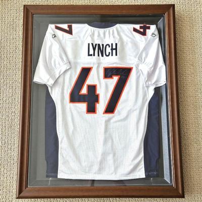 Lot #87 - Autographed and Signed John Lynch Football Jersey - Denver Broncos