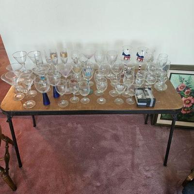 Crystal wine glasses