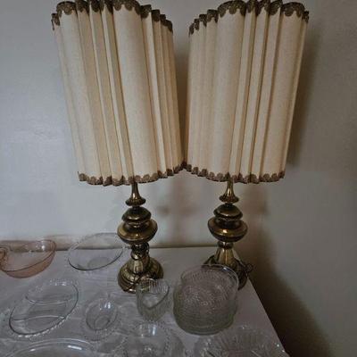 Mid Century Brass Lamps