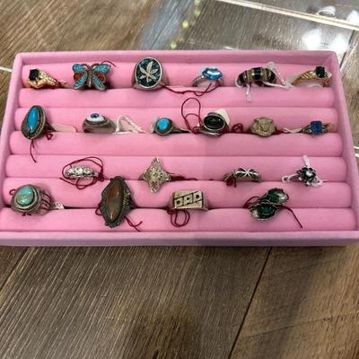 Silver old rings