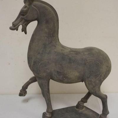 1161	CHINESE TERRACOTTA HORSE, TAIL MISSING,  APPROXIMATELY 16 IN H
