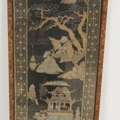 1106	TALL FRAMED ASIAN TEXTILE, APPROXIMATELY 13 1/2 IN X 52 IN
