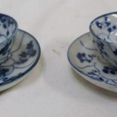 1273	ASIAN BLUE & WHITE TEACUPS W/UNDER PLATES
