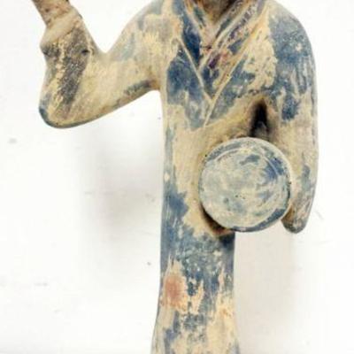 1176	CHINESE TERRACOTTA FIGURE OF MUSICIAN, APPROXIMATEY 16 IN H
