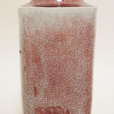 1008	ASIAN PORCELAIN VASE, APPROXIMATELY 4 1/2 IN SQUARE X 10 IN HIGH

