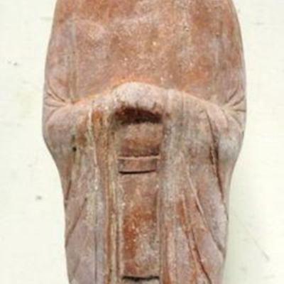 1166	CHINESE TERRACOTTA FIGURE OF EMPORER, APPROXIMATELY 23 IN H
