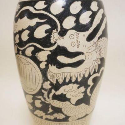 1036	LARGE ASIAN POTTERY VASE W/IMAGE OF DRAGON, APPROXIMATELY 20 IN HIGH
