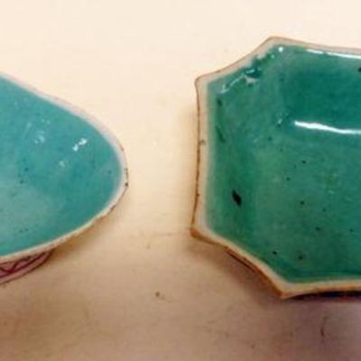 1253	 CHINESE PORCELAIN BOWLS, LARGEST APPROXIMATELY 7 1/2 IN X 5 1/2 IN
