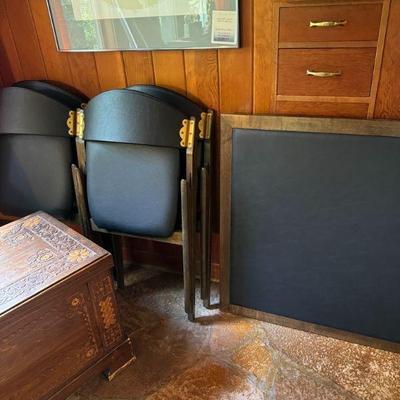 vintage stakmore card table & chairs