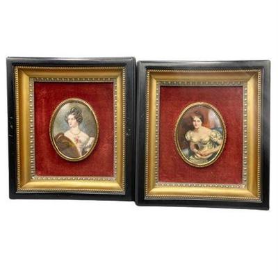 Lot 021  
A Cameo Creation, Reproduction Portraits, Two (2) Portraits