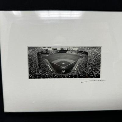 ﻿Signed Vintage Photograph Of Yankee Stadium: Framed & Matted	