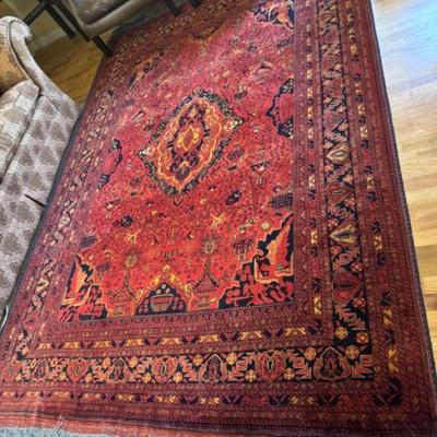 Handwoven Persian Hamadan-Style Rug in Silky Smooth Wool