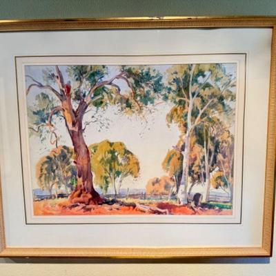 Signed & Framed Vibrant Tree Landscape - By G.G. Crossley