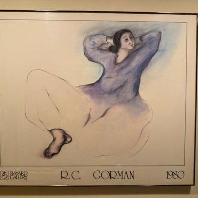 Signed & Dated 1980 R.C. Gorman "Jeanette" Navajo Woman Art Print	