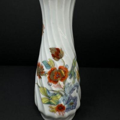 ﻿Haviland Limoges Vase w/ Gold Trim & Floral Pattern	