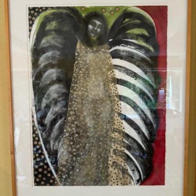 Signed Layne Kleinart "Persuasion 7" Monotype Painting (1993)	