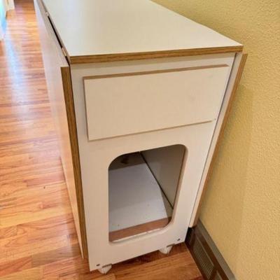 White Quilting/Sewing Cutting Table w/ Storage
