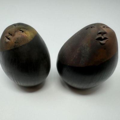 Pair of Vintage Moon Face Spirit Rattles