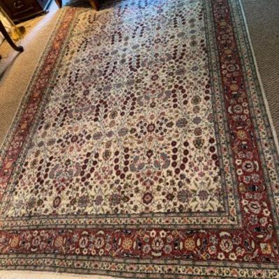 Large Turkish Rug - Handcrafted w/ Floral & Jewel Tone Design	