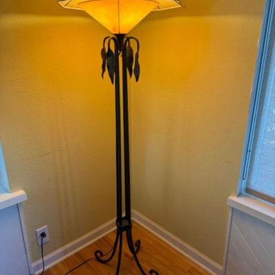 Torchère Style Floor Lamp - Striking Silhouette & Upward Light