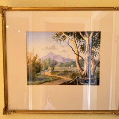 Eric Britain Watercolor Artwork: A Secluded Track Outback - Signed	