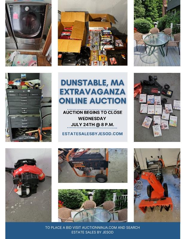 DUNSTABLE ESTATE EXTRAVAGANZA ONLINE AUCTION SNOWBLOWER GAS POWERED