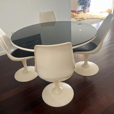 Tulip Chairs/ MCM with Black Top 