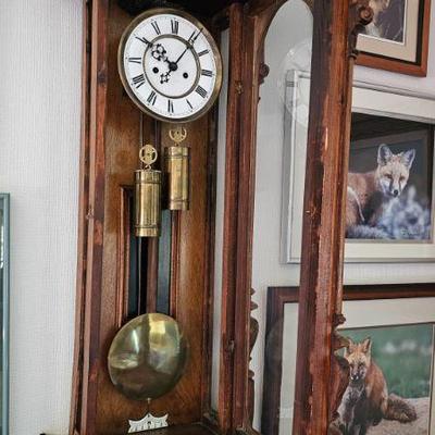 Antique- Carved wall Clock-Works
