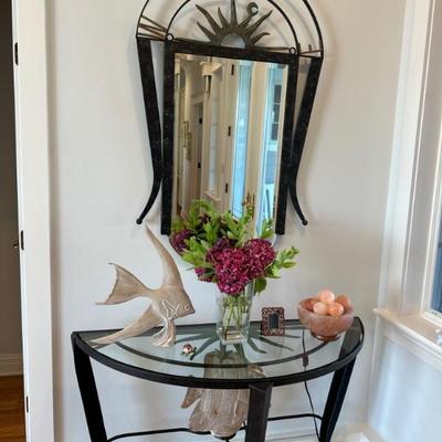 North, South, East and West mirror and console